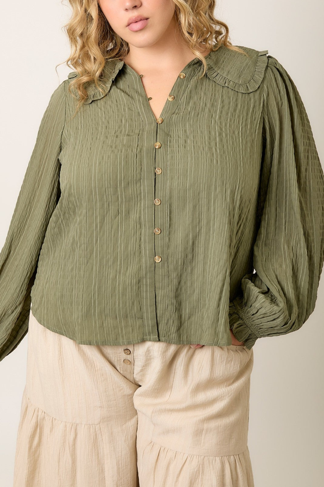 Ready To Go Blouse | Women's Casual Long Sleeve Tops | Perfect for Office, Date Night & Travel