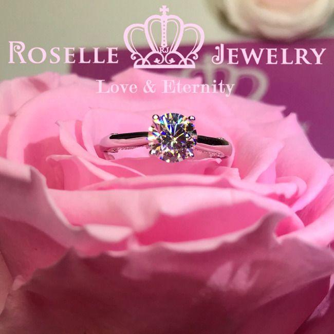 Vintage 4 Prong Solitaire Engagement Ring - Classic Diamond Wedding Band for Women - Perfect for Proposals, Anniversaries & Special Occasions