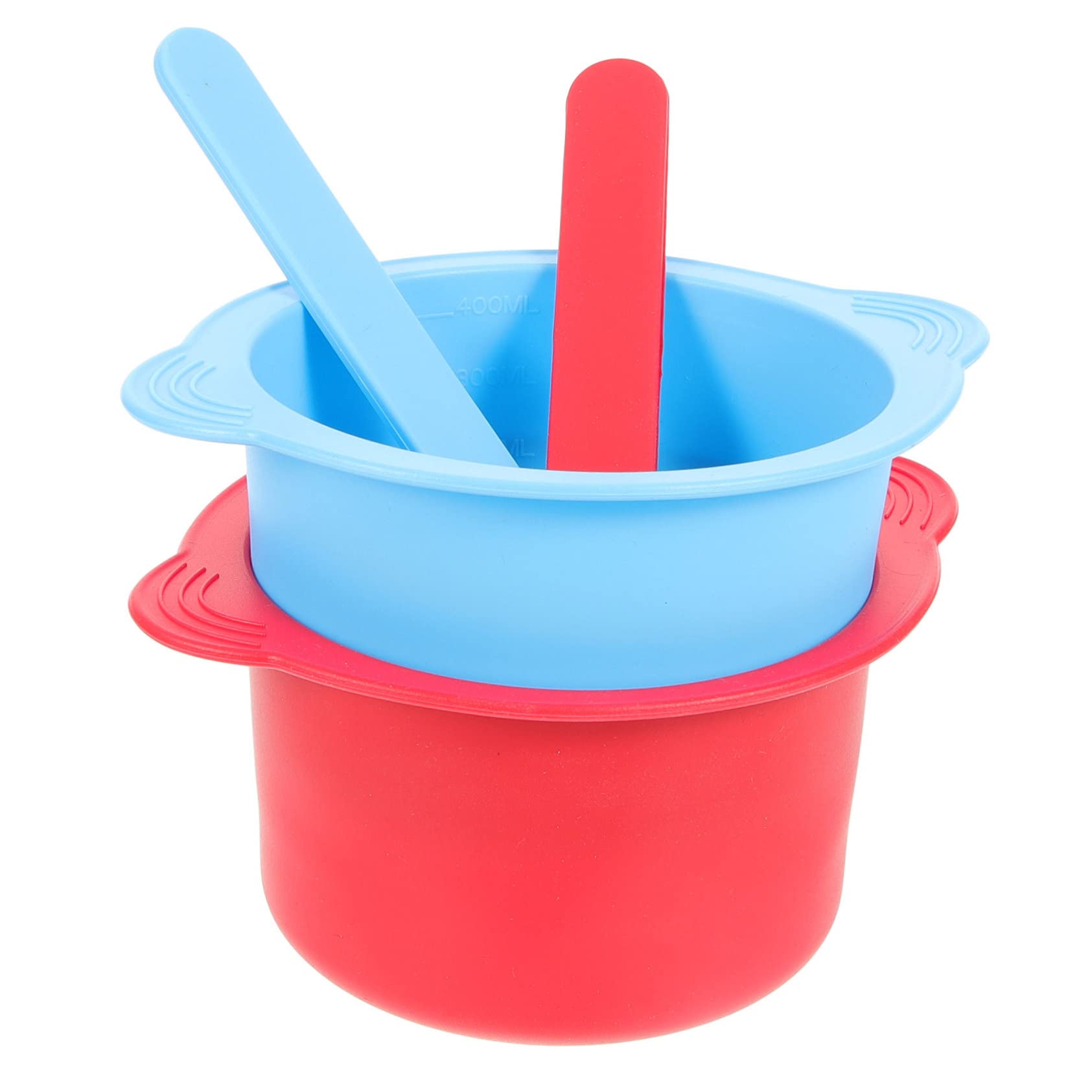 FOMIYES 2-Pack Reusable Silicone Wax Melting Bowls for Wax Warmers - Heat-Resistant Mixing Bowls for DIY Hair Dye, Mask Mixing & Wax Melting - Includes Scraper for Easy Use at Home or Salon