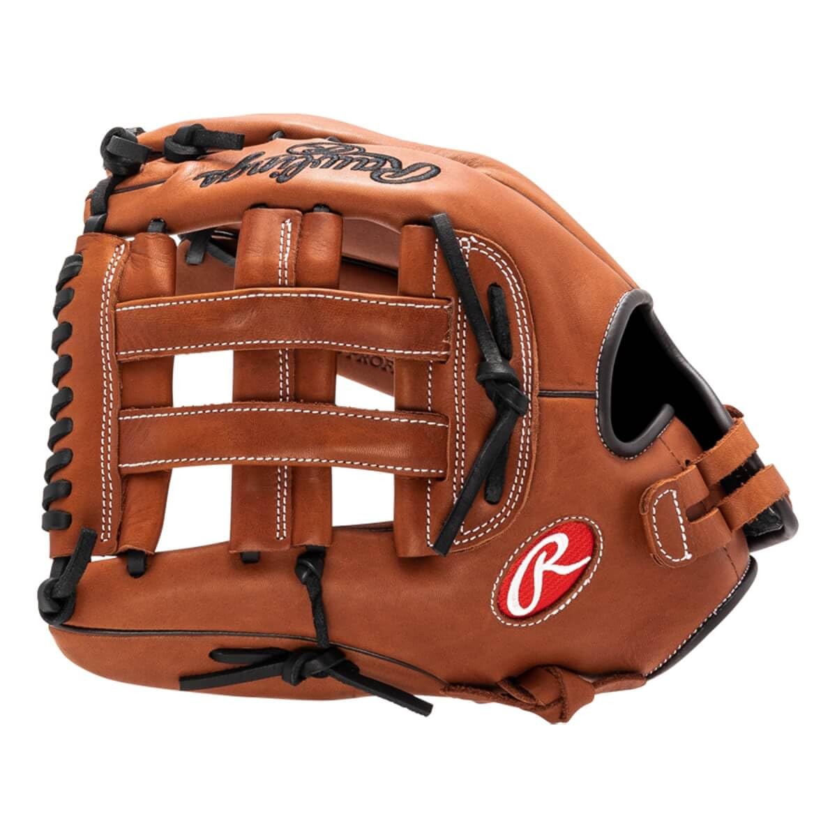 Rawlings R9 13-Inch Slow Pitch Softball Glove for Left Hand Throwers - Premium Leather Baseball Mitt with Deep Pocket for Adult Players | Ideal for Slow Pitch Games, Practice & Training Sessions