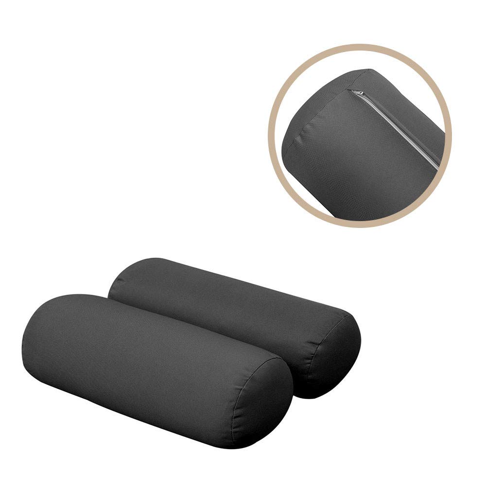 Style2 AD003 Full Size 5-Piece Knife Edge Outdoor Daybed Mattress Cushion Set with Bolster Pillows - Perfect for Patio, Poolside, and Garden Lounging