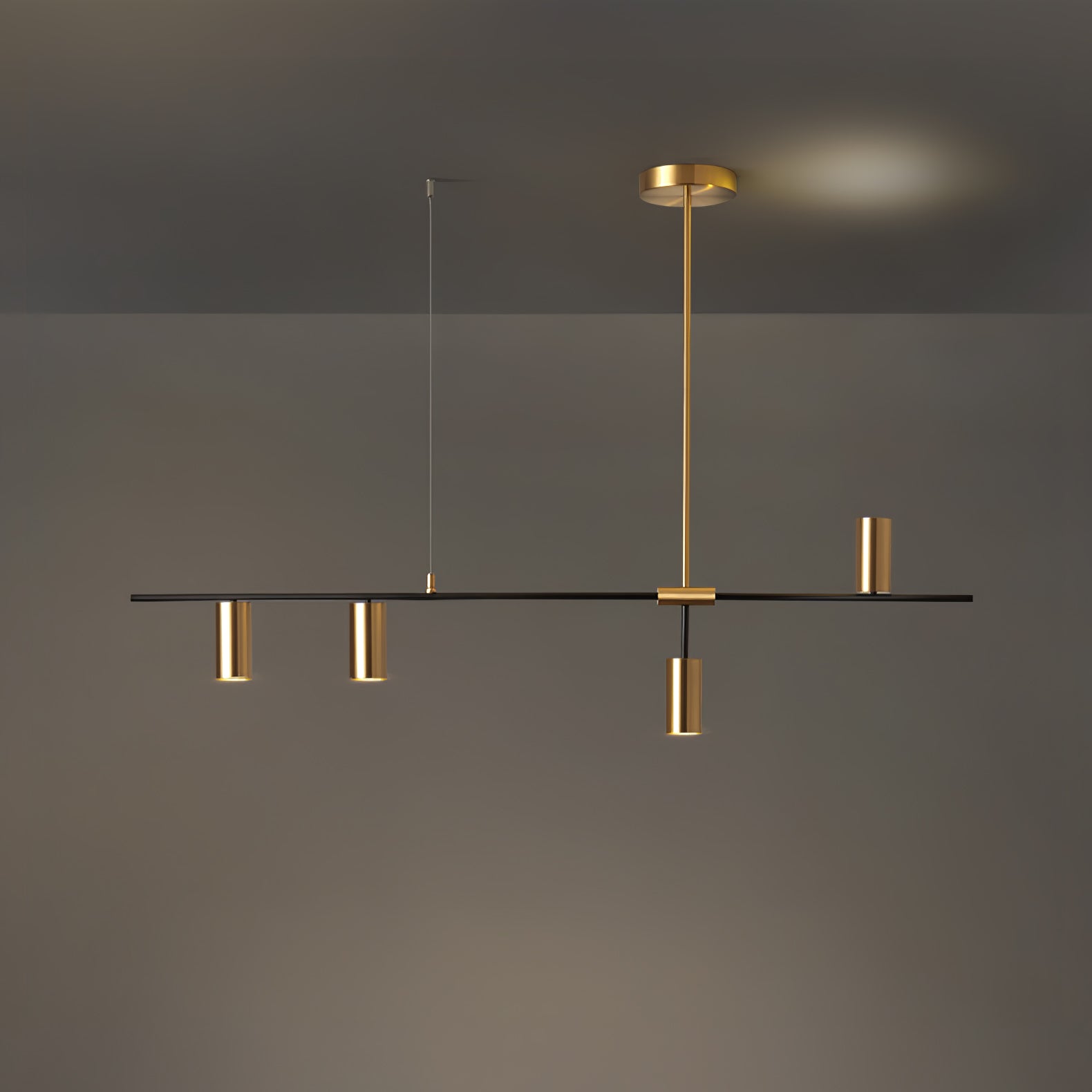 Cassandra Linear Chandelier - Modern 6-Light LED Pendant Lighting Fixture for Dining Room, Kitchen Island & Living Room Decor