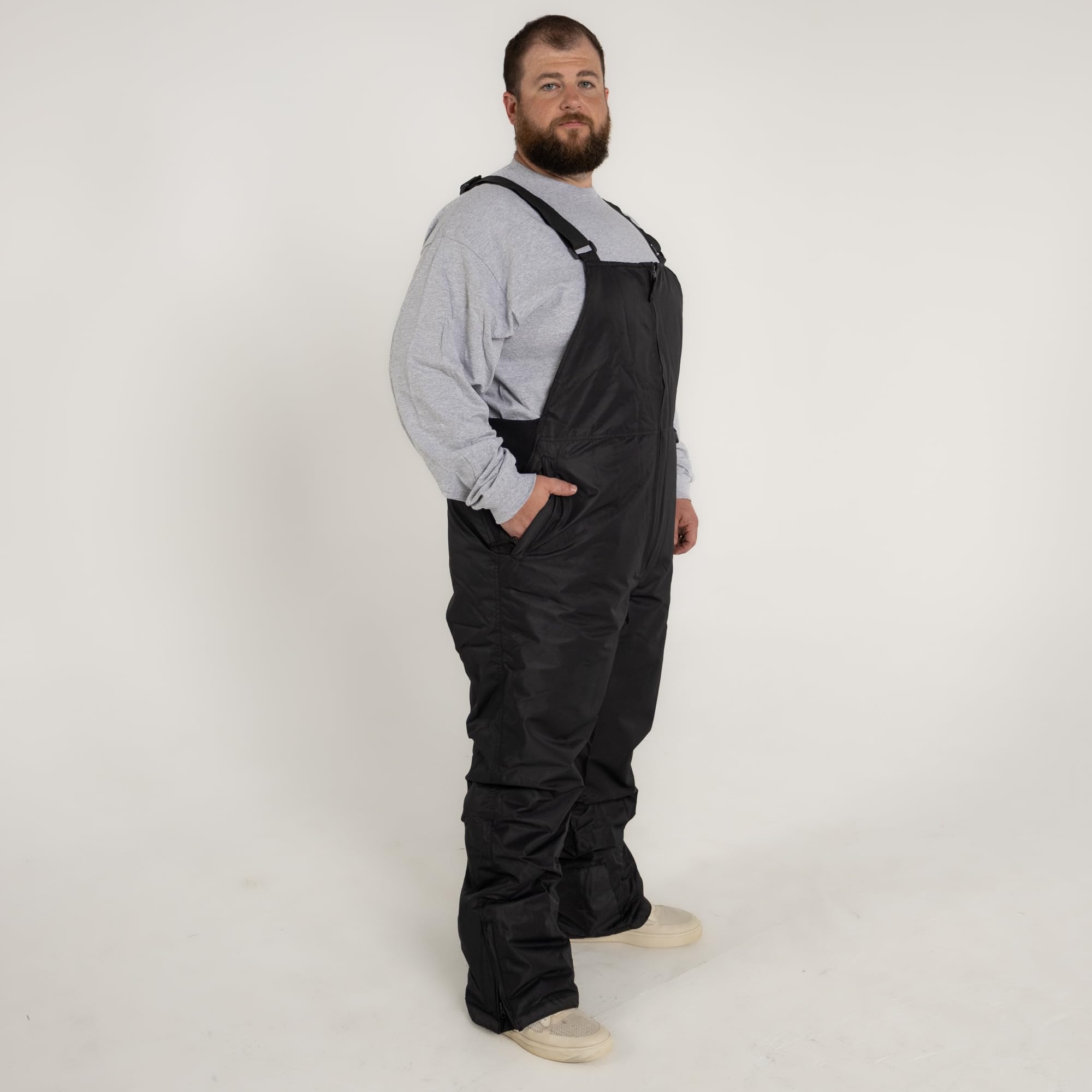 Men's Big & Tall Ski Bib Overalls - Waterproof Snow Pants S-7XL for Skiing, Snowboarding & Winter Sports - High Front Design for Warmth & Comfort