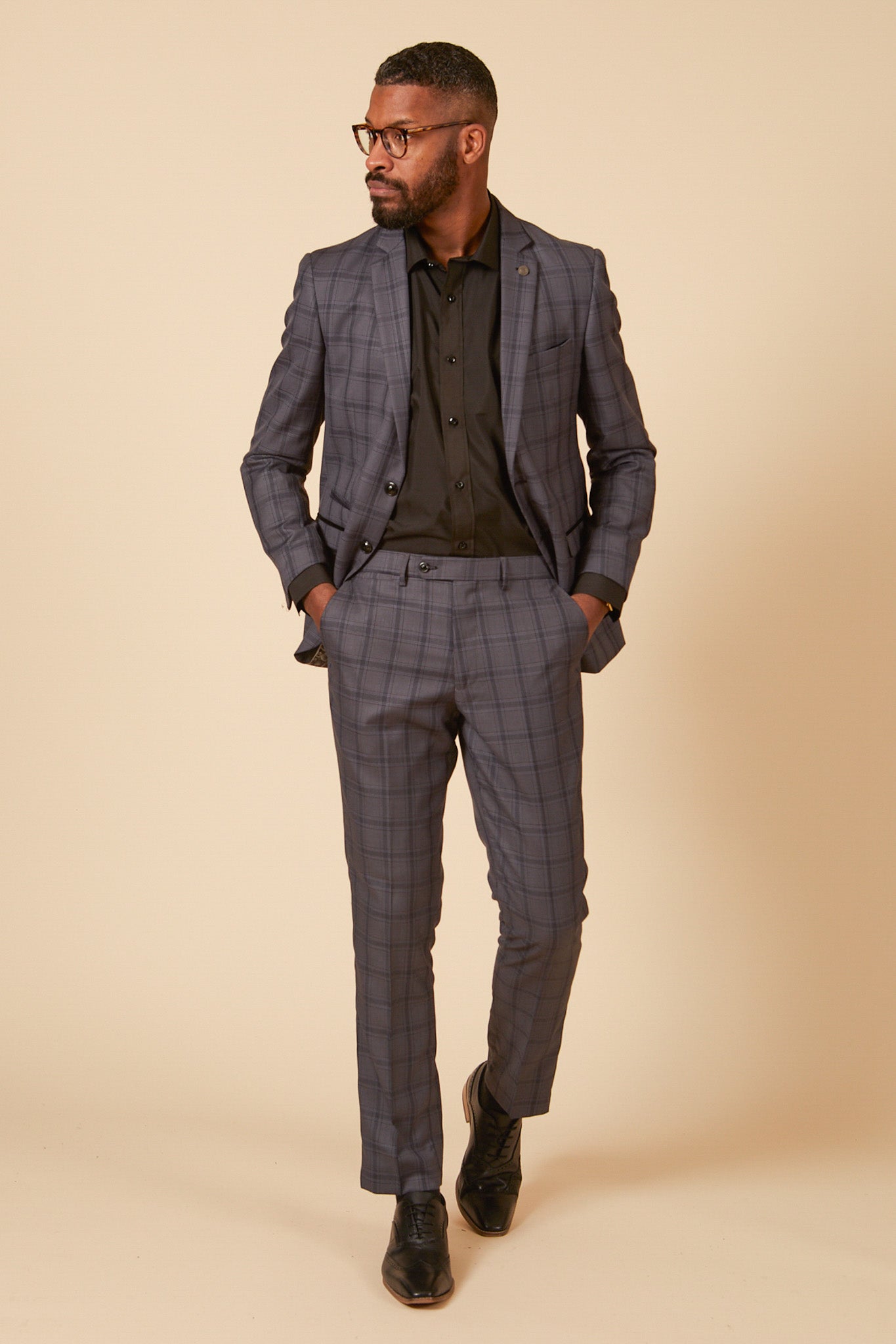 Stylish Grey Check Blazer for Men by JOSE - Perfect for Office Wear, Business Meetings & Formal Occasions