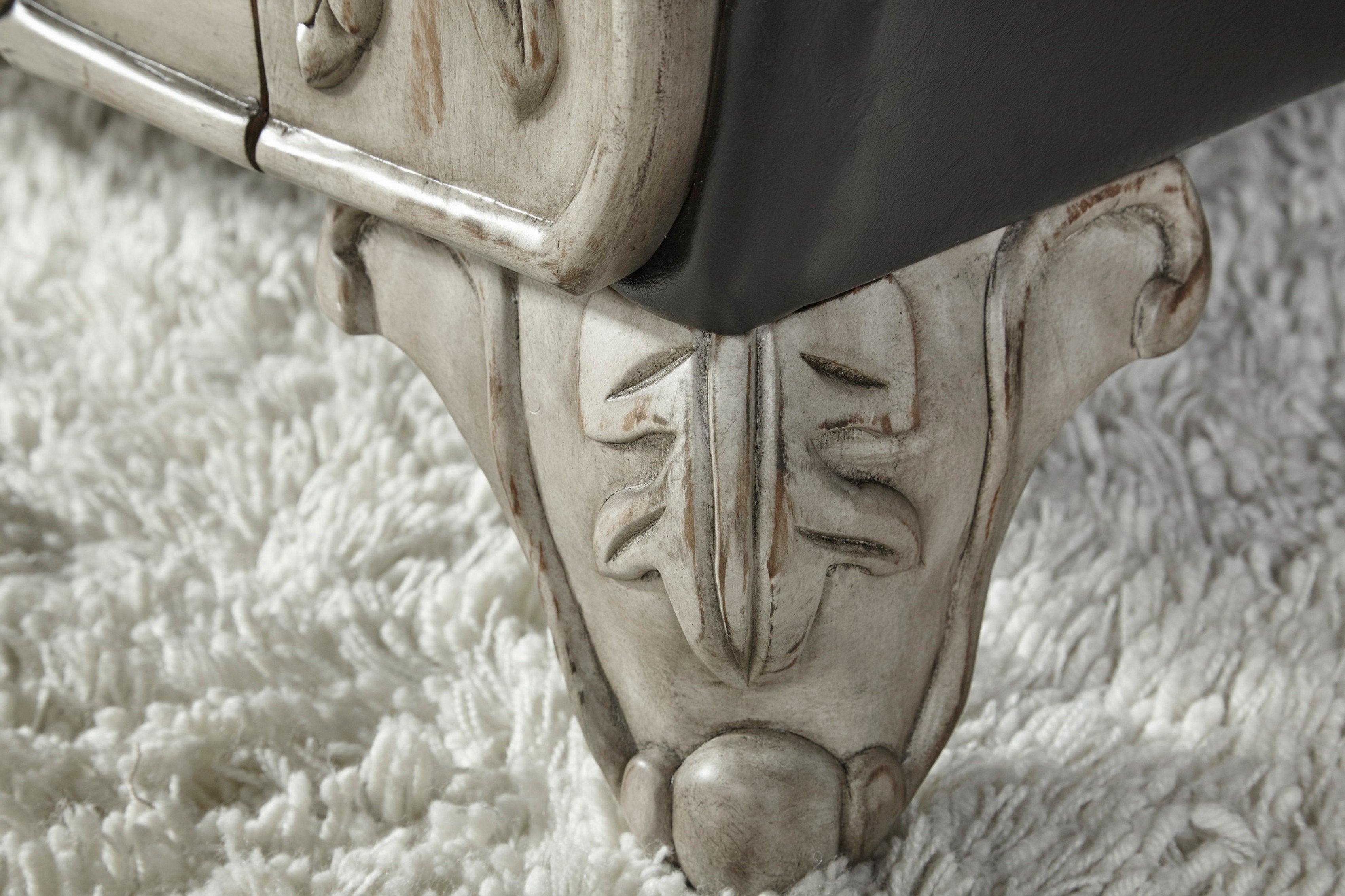 San Marino 2-Tone Fabric and Wooden Frame Chaise Lounge in Gray - Perfect for Living Room, Bedroom, or Office Relaxation