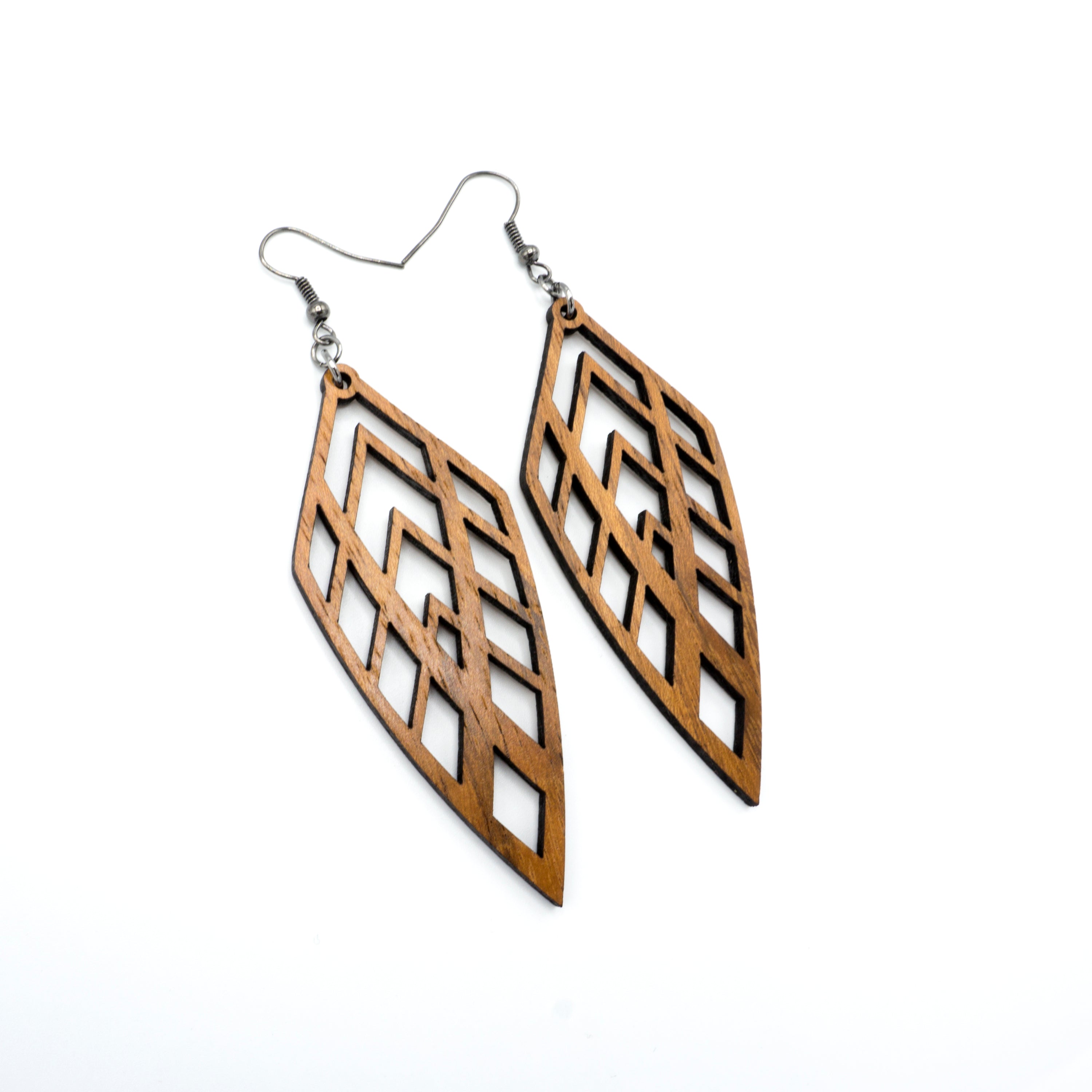 Handmade Jatoba Wood Arrowhead Earrings - Lightweight & Hypoallergenic Dangle Earrings for Women - Boho Chic Jewelry for Everyday Wear & Special Occasions