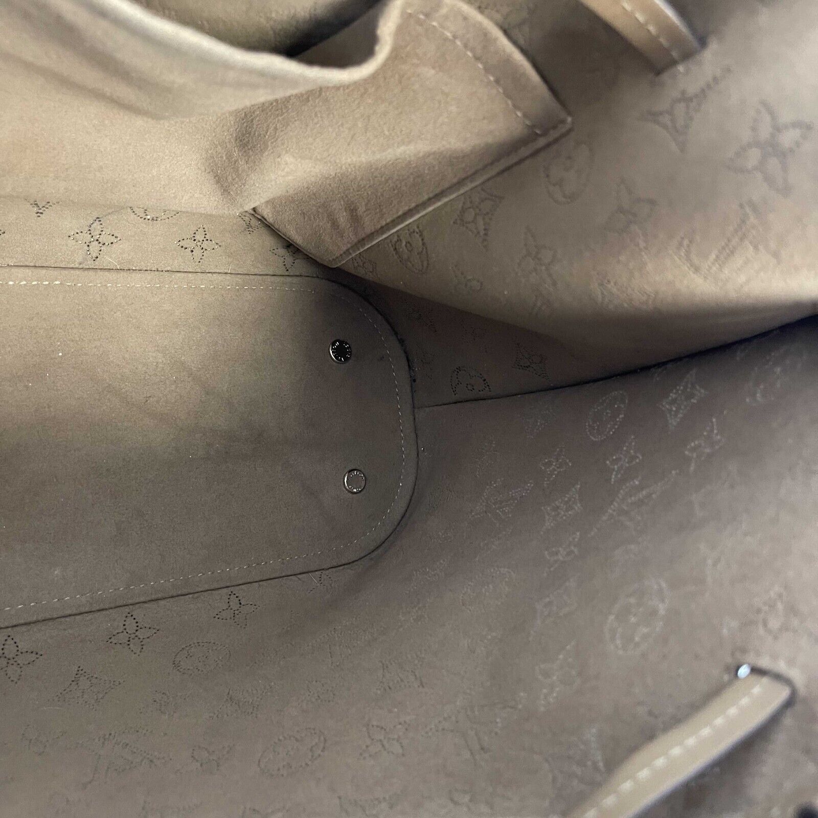 Louis Vuitton Mahina Girolata Handbag in Galet Grey - Top Handle & Adjustable Shoulder Strap | Luxury Leather Tote for Women, Perfect for Work, Travel & Everyday Use