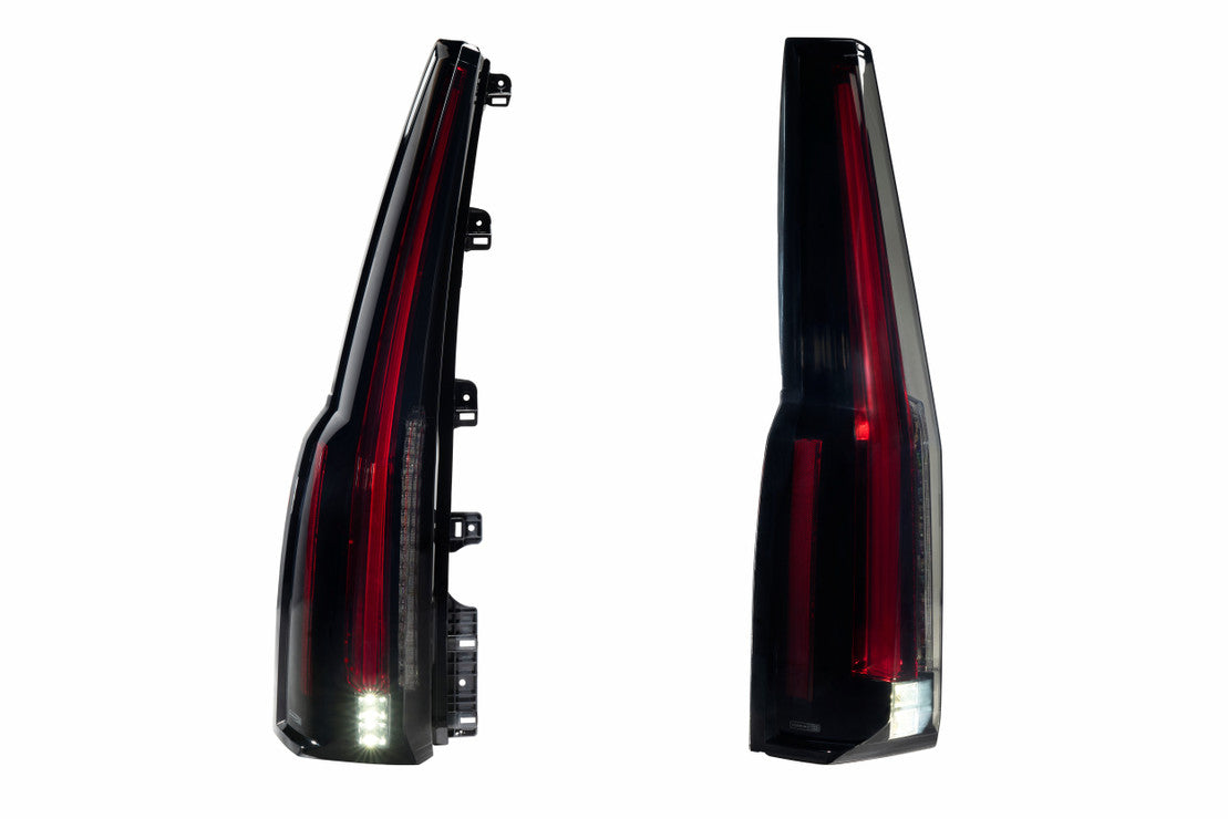 GMC Yukon (2015-2020) XB LED Tail Lights - Smoked Black Housing with Sequential Turn Signals - Perfect for Off-Roading & Night Driving
