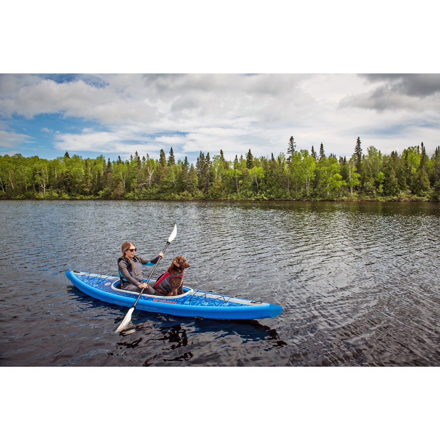Advanced Elements AirVolution Inflatable Kayak - Lightweight & Durable for Outdoor Adventures | Perfect for Camping, Fishing & River Exploration (Closeout Sale)