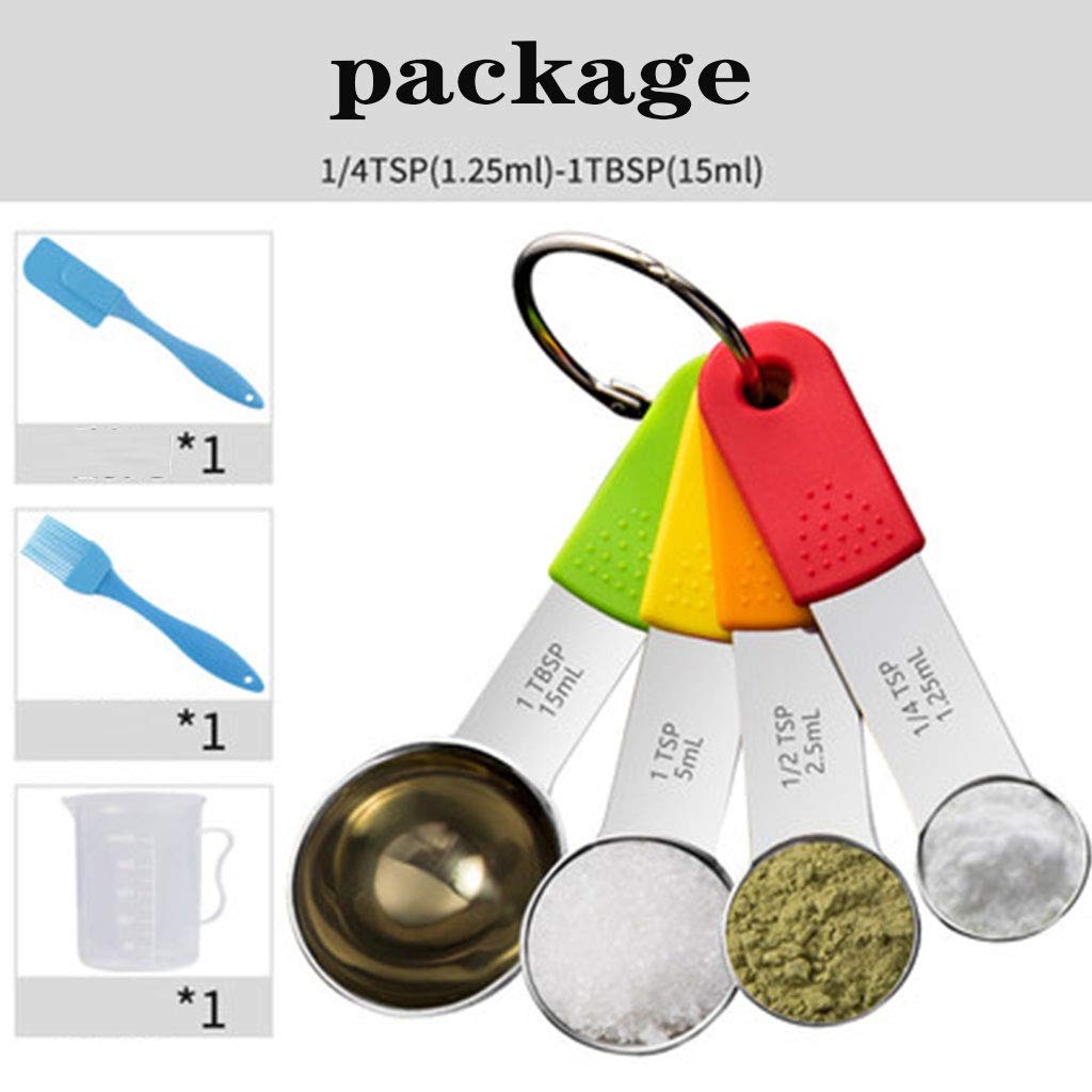 Premium Stainless Steel Measuring Spoon Set - 7-Piece Kitchen Measuring Cups & Spoons for Baking, Cooking, and Coffee - Durable & Accurate Measurement Tools for Home Bakers & Professional Chefs