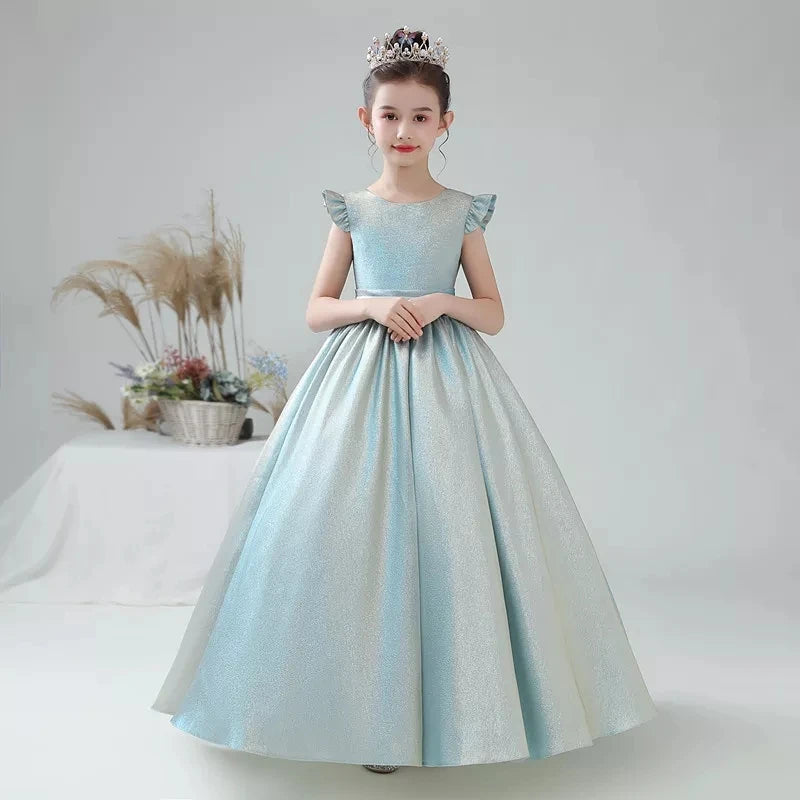 Sparkly Princess Ball Gown for Girls - Elegant Glitter Party Dress for Birthday Celebrations & Pageant Events | Perfect for Birthday Parties, Pageants, and Special Occasions