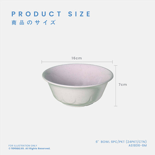 6-Piece Stainless Steel Mixing Bowl Set - 6 Sizes (24 Sets per Carton) AS1806 - Perfect for Baking, Cooking, and Meal Prep