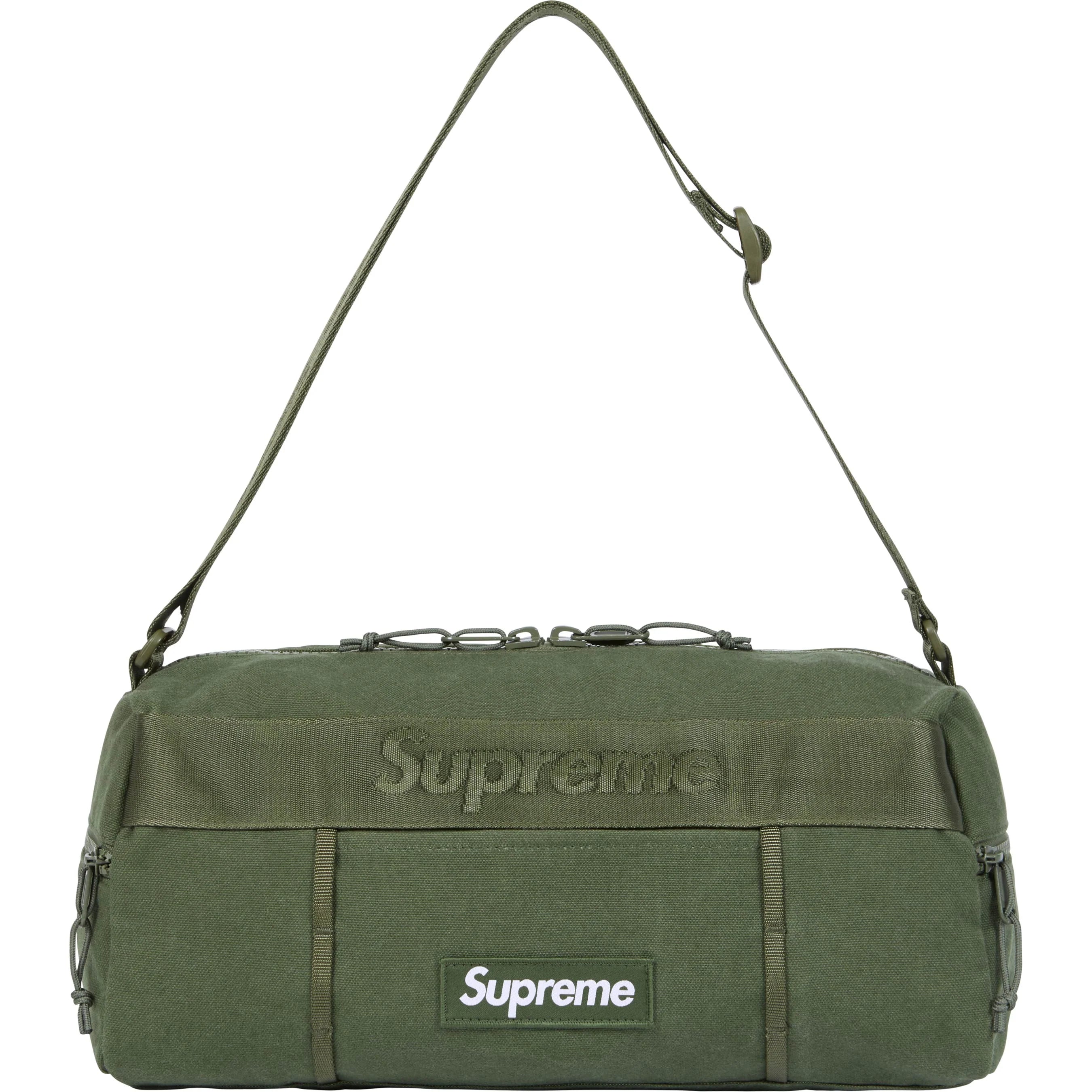 Supreme SS25 Olive Utility Bag - Durable Crossbody Bag for Men & Women - Perfect for Travel, Gym & Everyday Use