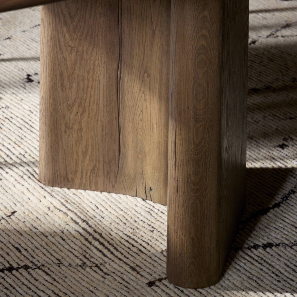 Grey Reclaimed French Oak Castro Dining Table 118