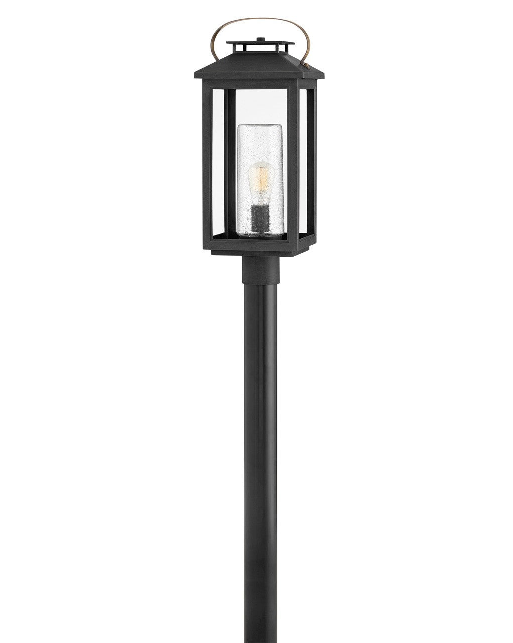 Atwater Black LED Post Top Light - Outdoor Pier Mount Lighting for Pathways, Gardens & Driveways