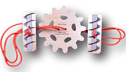 Creative Crafthouse Whirli-Gear Toy - Classic Wooden Whirligig & Buzzsaw Spinning Top - Fun STEM Educational Toy for Kids, Adults & Collectors - Perfect for Outdoor Play, Stress Relief & Vintage Decor