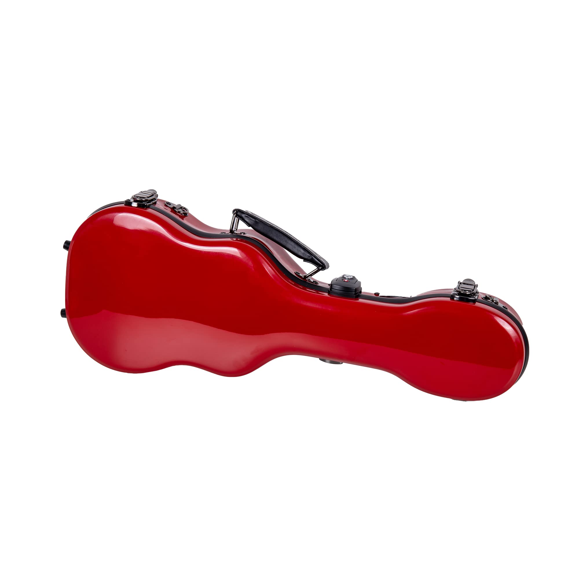 Premium Crossrock Thick Padded Hardshell Fiberglass Concert Ukulele Case - Red | Durable Protection for Travel & Performance | Perfect for Musicians, Beginners & Ukulele Enthusiasts