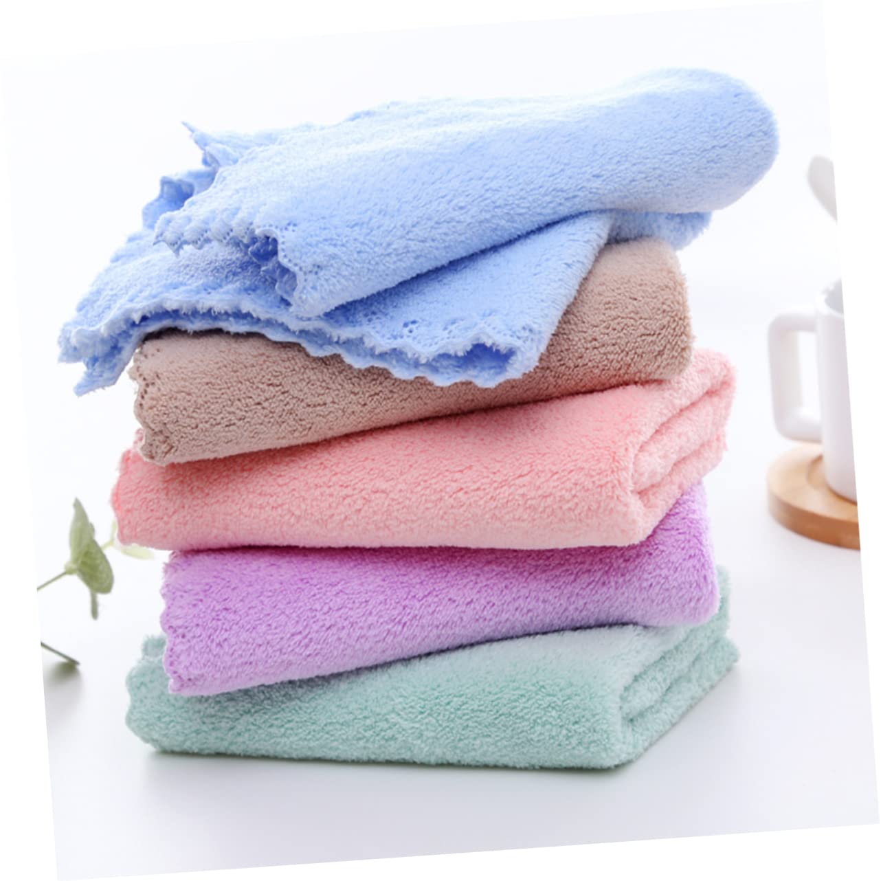 Baluue 10-Pack Ultra Soft Microfiber Face Towels for Makeup Removal, Facial Cleansing & Body Wipes - 2 Sets (20 Washcloths Total) - Gentle Exfoliating Cloths for Skincare, Gym, Travel & Baby Care