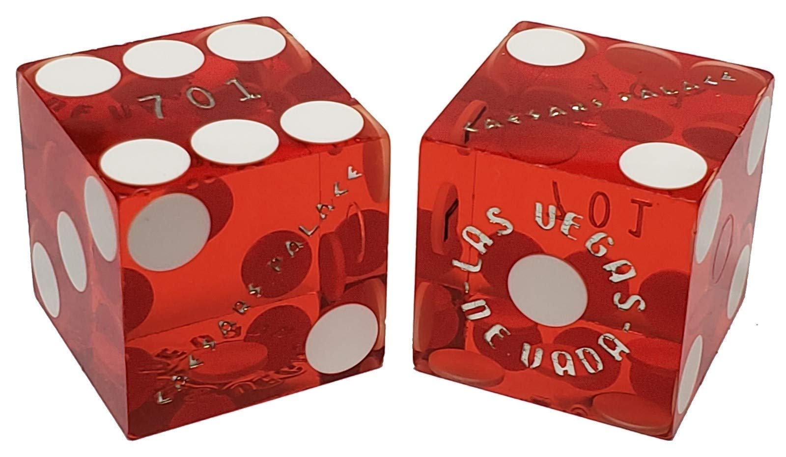 19mm Craps Dice Pair - Matching Serial Numbers for Casino Games | Authentic Vegas Style for Home Play