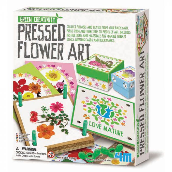 4M Green Science Pressed Flower Art Kit - DIY Botanical Craft for Kids & Adults - Create Beautiful Pressed Flower Cards, Bookmarks & Home Decor - Perfect for Nature Lovers, Scrapbooking & Gift Making