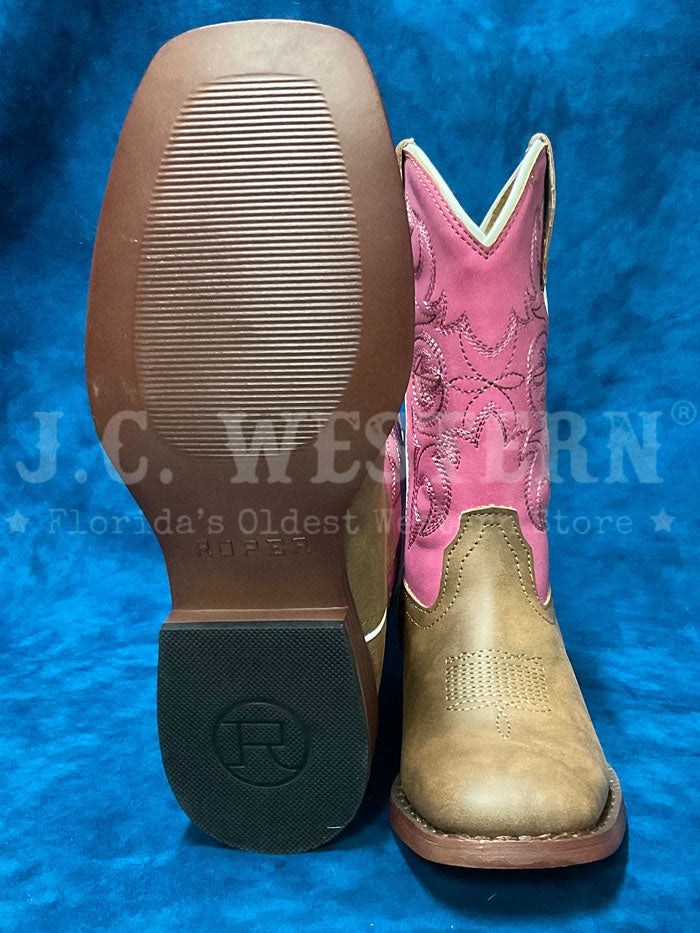 Roper 3505 Kids Classic Western Stitch Boots for Girls - Pink Cowboy Boots for Toddler & Youth - Perfect for Rodeo, Halloween Costume & Western Fashion