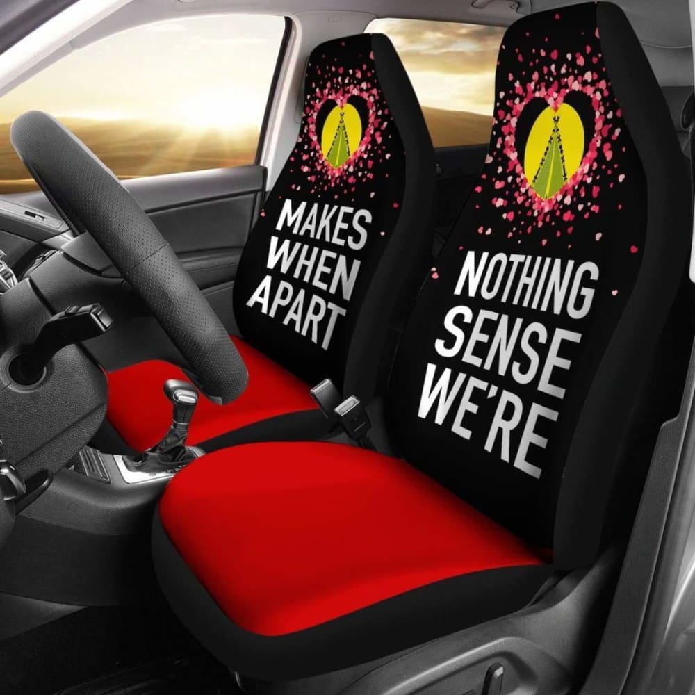 Premium Car Seat Covers for Couples - Valentine's Day Gift Set of 2 - Universal Fit for Most Vehicles - Perfect for Road Trips & Romantic Getaways