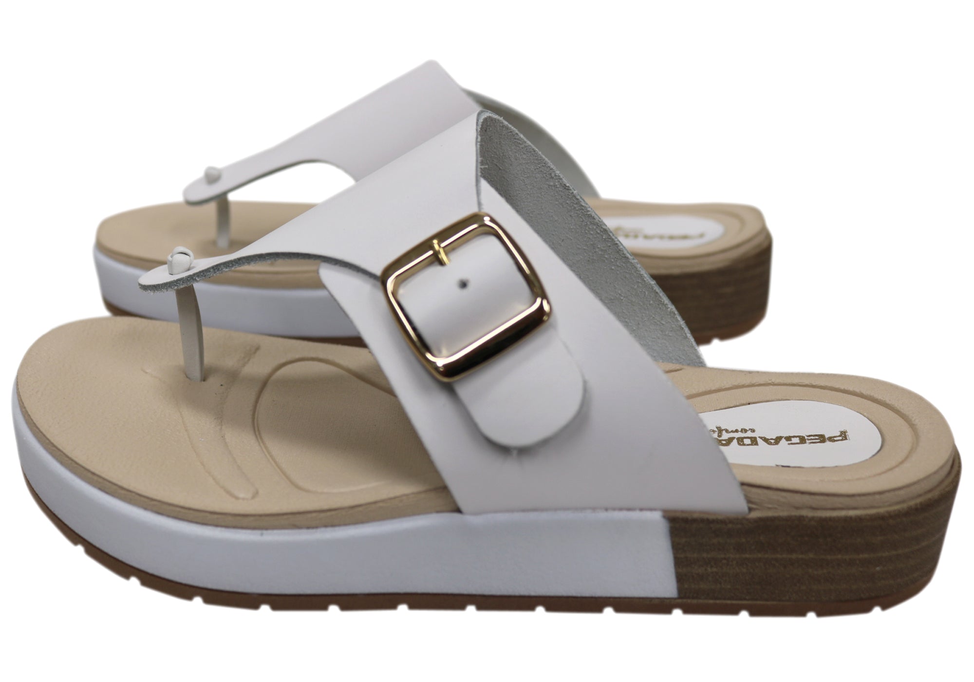 Pegada Nolo Women's Comfort Leather Thong Sandals - Handmade in Brazil - Perfect for Beach, Vacation & Summer Outfits