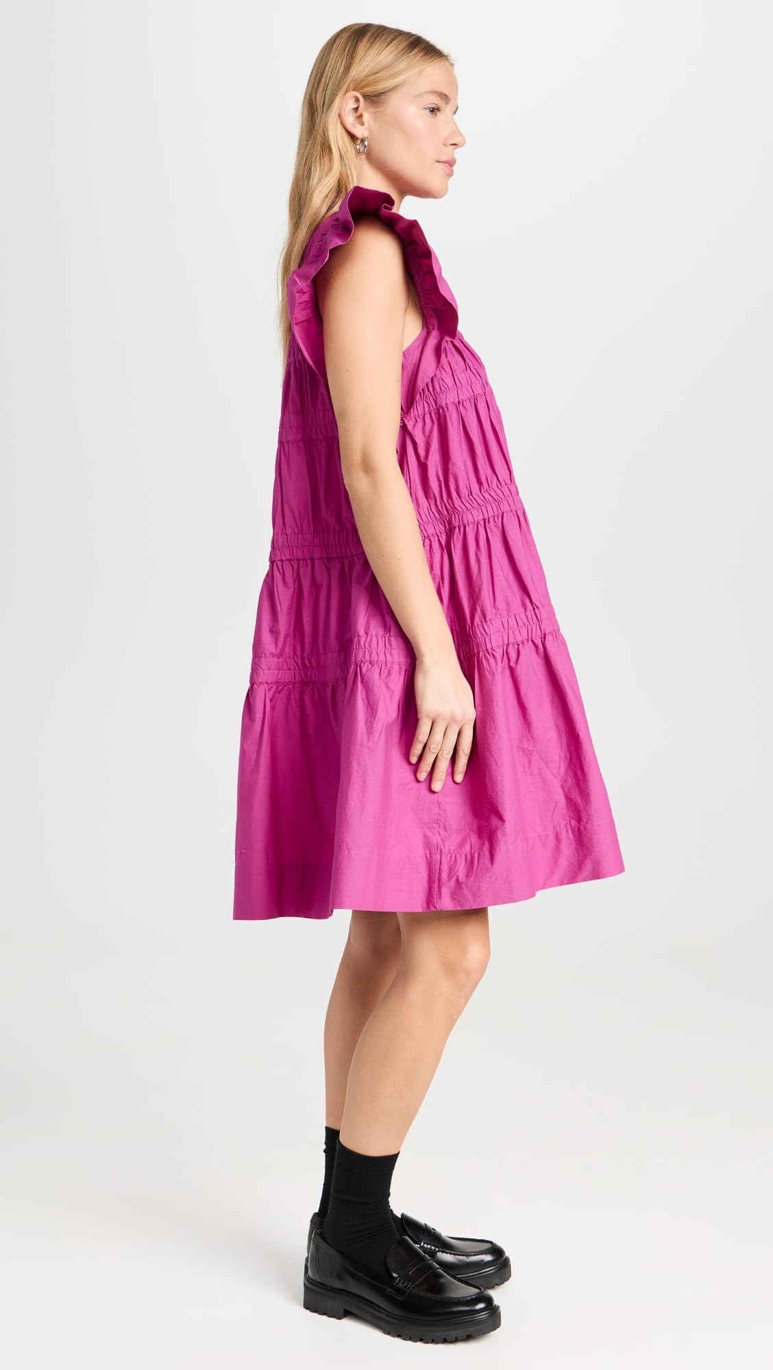 Women's Steph Cotton Flutter Sleeve Tunic Dress - Soft & Comfortable Casual Summer Dress for Beach, Vacation & Everyday Wear