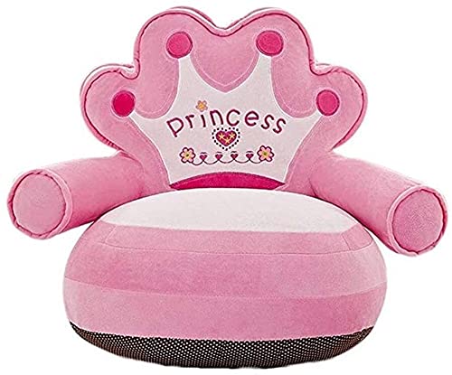 Soft Plush Toddler Armchair with Cushion - Princess Baby Sofa Chair for Kids, Washable & Supportive (Red, 50x50cm) - Perfect for Living Room, Bedroom & Playtime