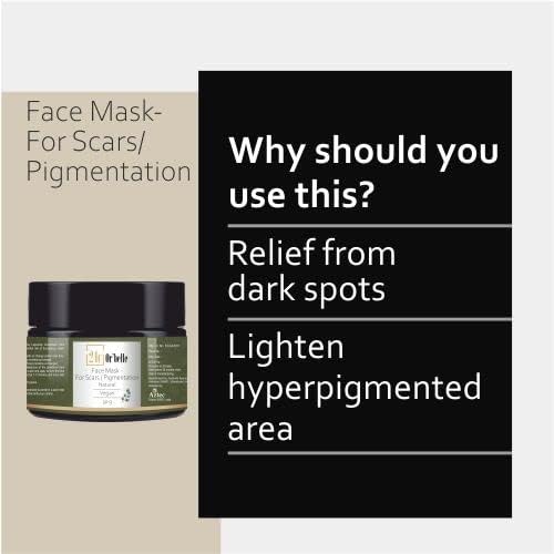 Orbelle Brightening Face Mask with Ashwagandha, Rice Powder & Tea Tree Extract - Reduces Scars & Pigmentation for Glowing Skin - Perfect for Acne-Prone & Sensitive Skin Care Routine