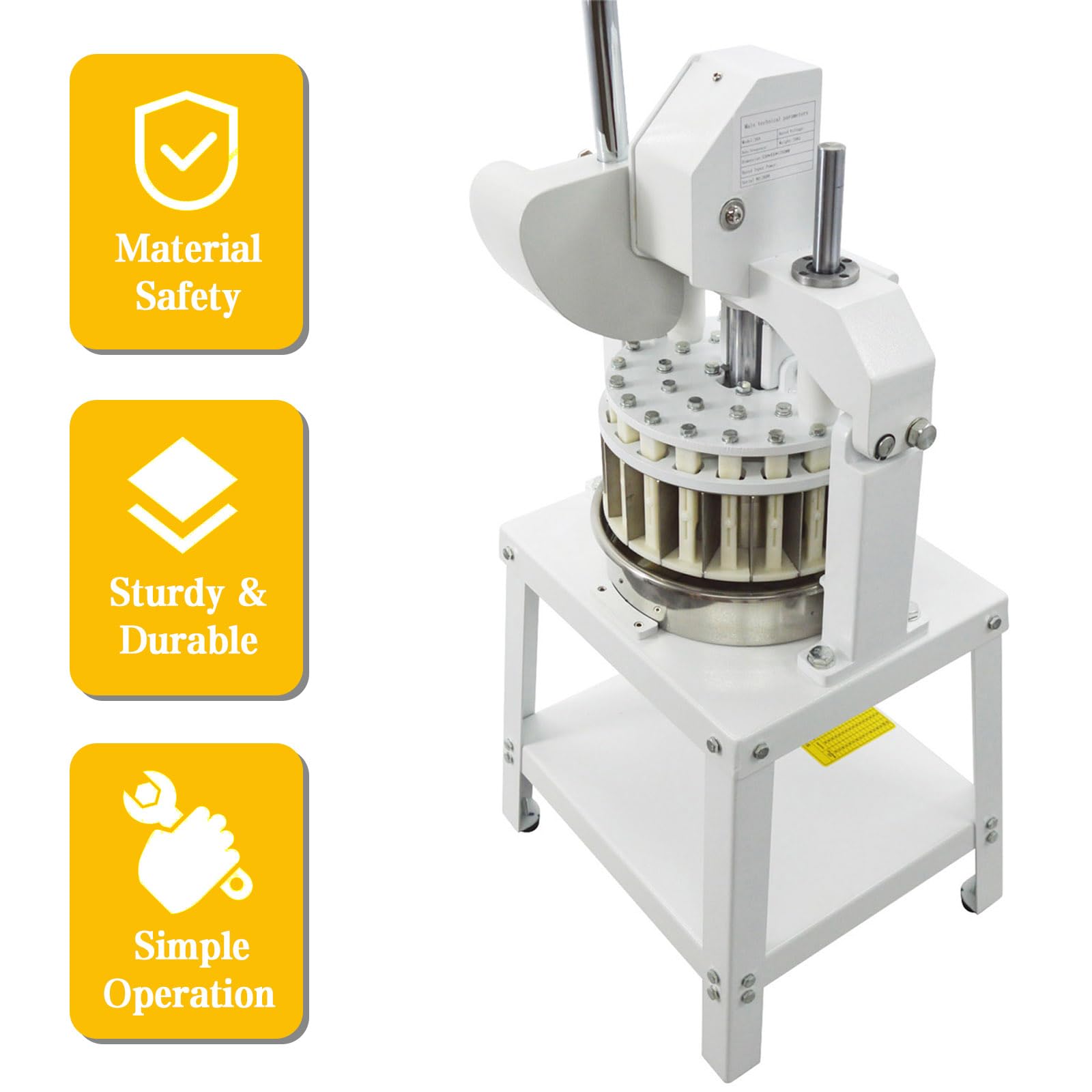 TECHTONGDA Commercial Dough Divider Rounder Machine - Manual 36-Piece Dough Cutter with Hand Press for Bread & Bakery | Perfect for Pizza, Pastry & Bun Making in Restaurants & Bakeries