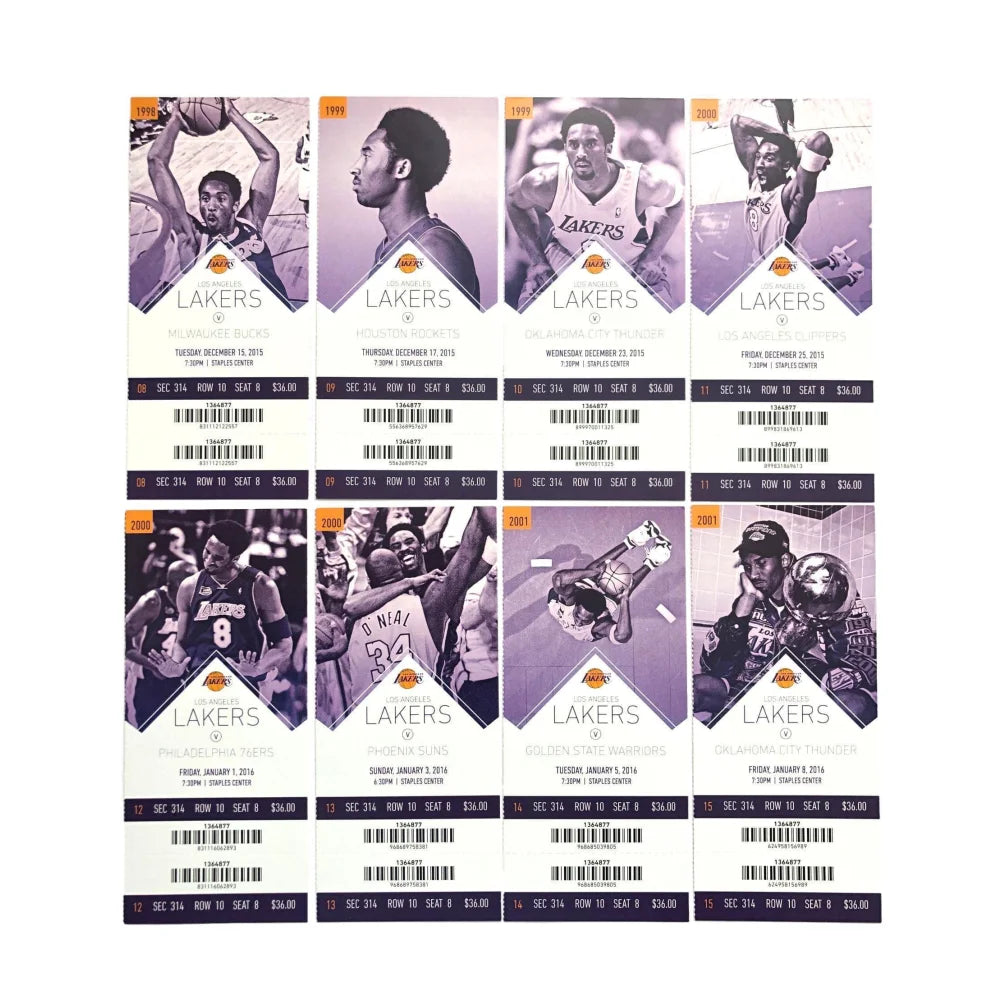 Kobe Bryant Autographed Final Lakers Game Ticket - Season Inscribed 