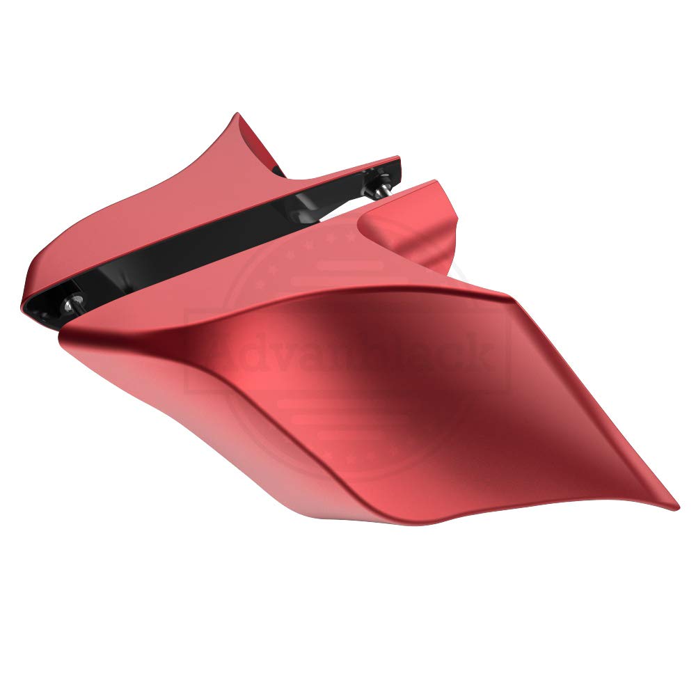 Moto Onfire Extended ABS Side Covers & Stretched Side Panels for Harley Touring (2014-2020) - Compatible with Street Glide, Road Glide Special - Wicked Red Denim - Enhance Motorcycle Aesthetics & Protection for Long Rides