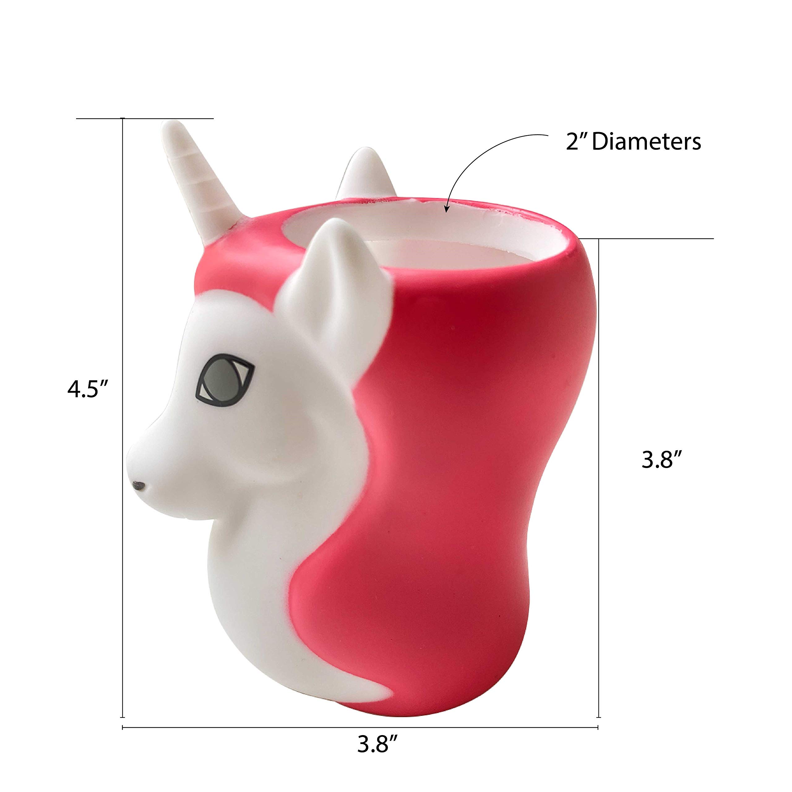 Lily's Home Kids Electric Toothbrush with 2-Minute Flashing Timer, Toothpaste Cup, Cover & Holder - Unicorn Design for Fun Brushing - Perfect for Toddlers & Children's Daily Oral Care Routine