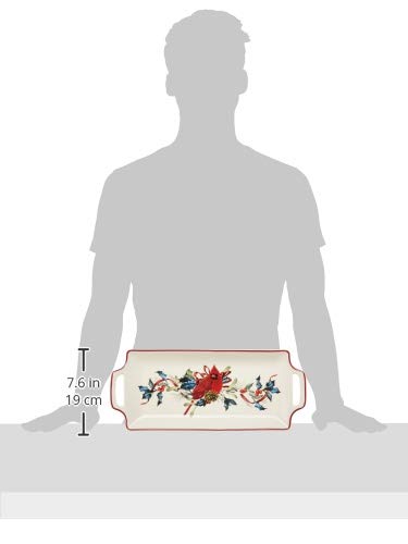 Lenox 880134 Winter Greetings Hors D'Oeuvre Tray - Elegant Christmas Holiday Serving Platter for Appetizers & Entertaining - Perfect for Holiday Parties, Dinner Gatherings & Festive Celebrations