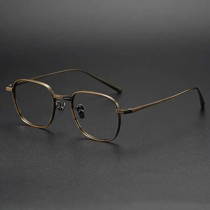 Stylish Black Titanium Square Eyeglasses for Women - Lightweight & Durable Full Rim Frames - Perfect for Work, Reading & Everyday Fashion