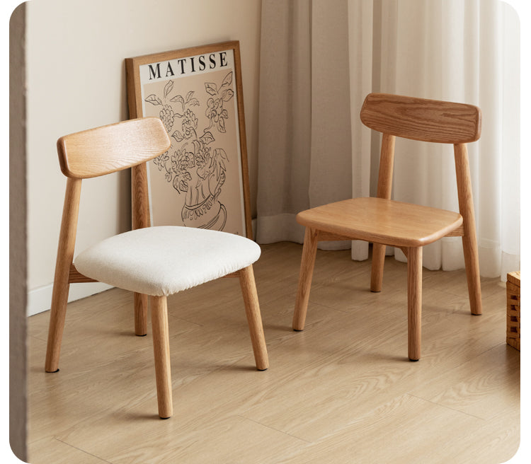Solid Oak Wood Small Chair for Kids & Toddlers - Sturdy & Safe Baby Chair for Dining, Reading, and Playroom Use