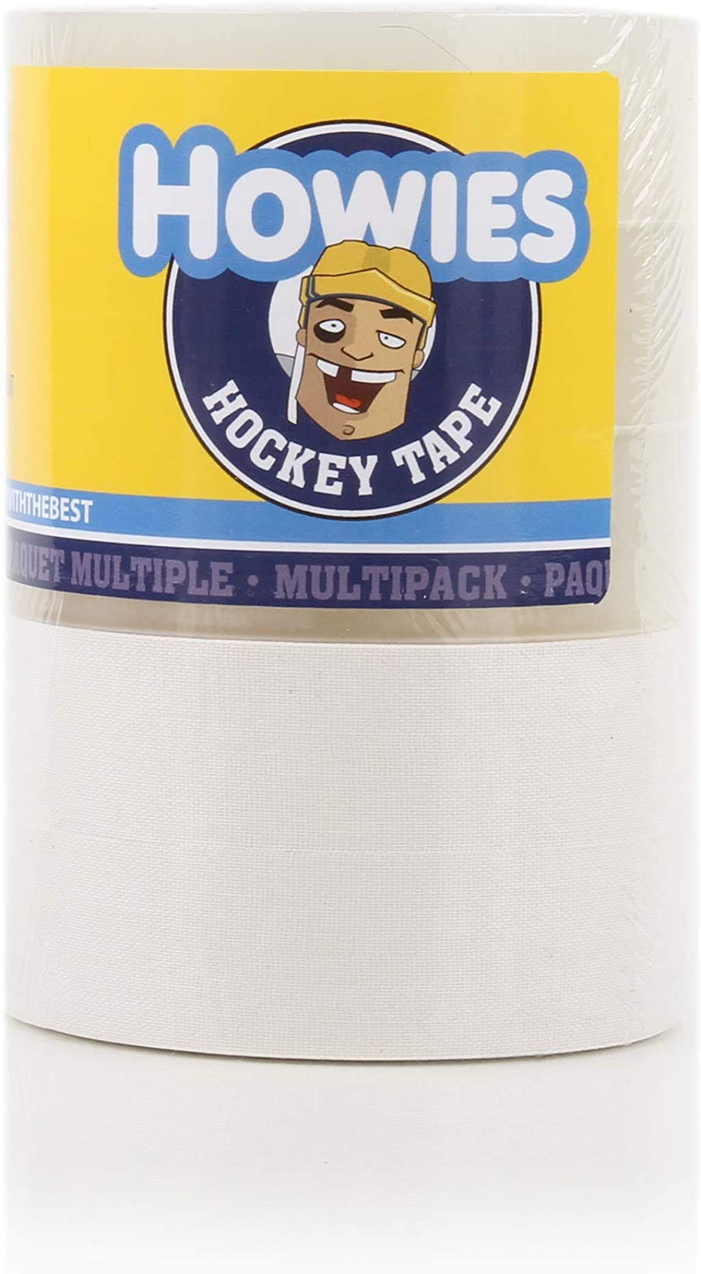 Howies Hockey Tape 5 Roll Pack - 3 Clear Shin Pad Tape & 2 White Hockey Stick Tape Rolls | Durable Grip for Ice Hockey Players, Perfect for Stick Wrapping & Shin Guard Protection