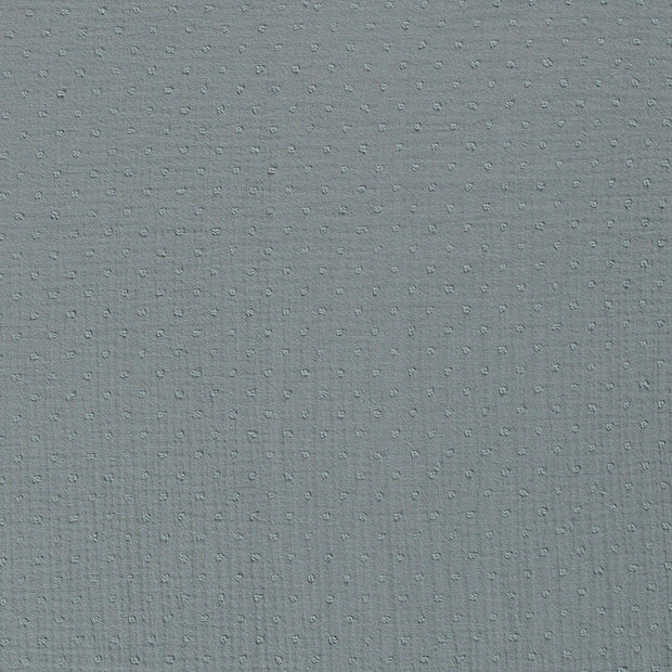 Dobby Gauze Fabric - Soft & Breathable Dusty Blue Cotton Material for DIY Crafts, Clothing & Home Decor