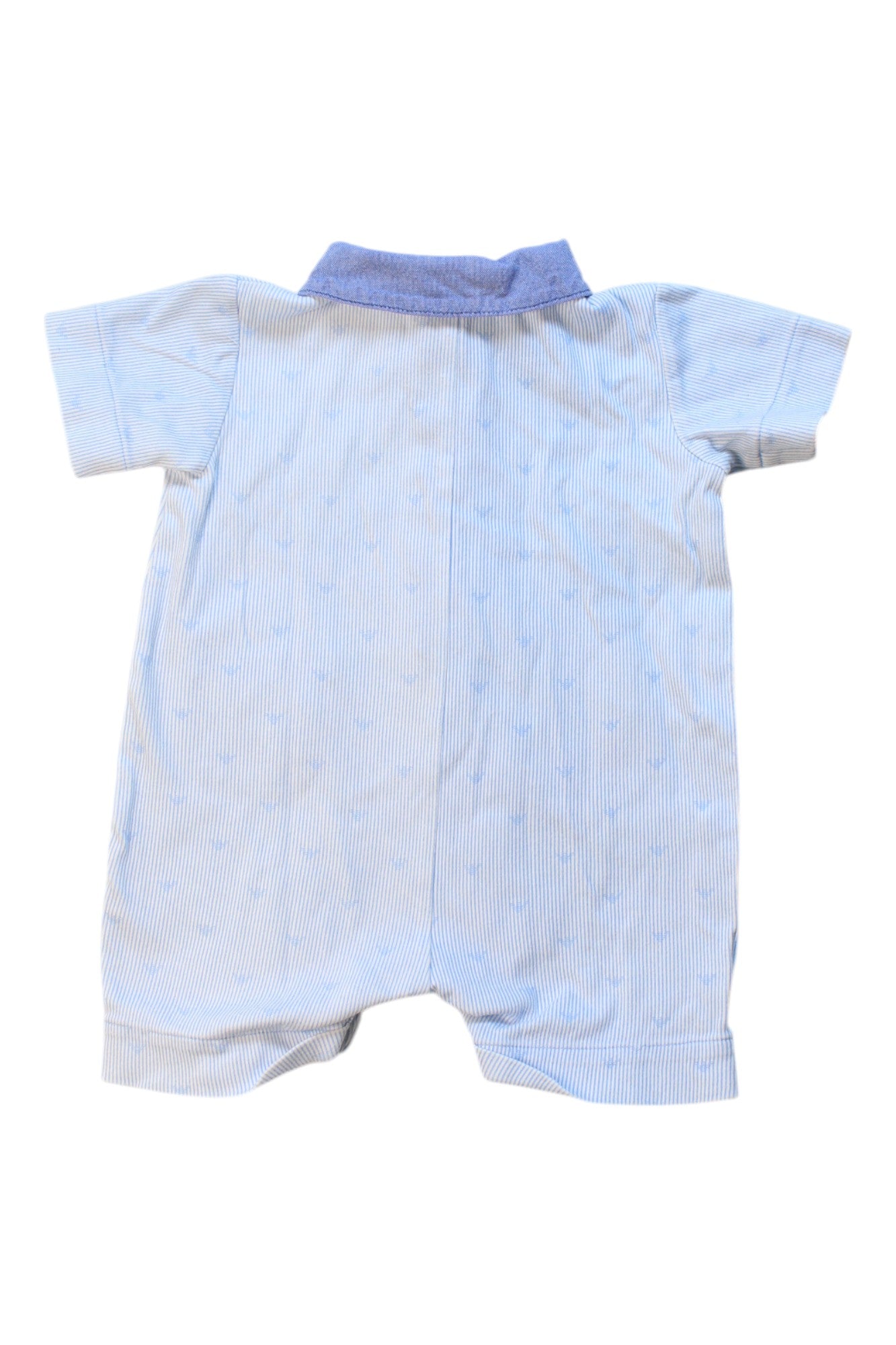 Armani Baby Button Up Romper for Boys & Girls - Size 3-6 Months | Soft Cotton Jumpsuit for Newborns, Infants | Perfect for Photoshoots, Parties & Everyday Wear