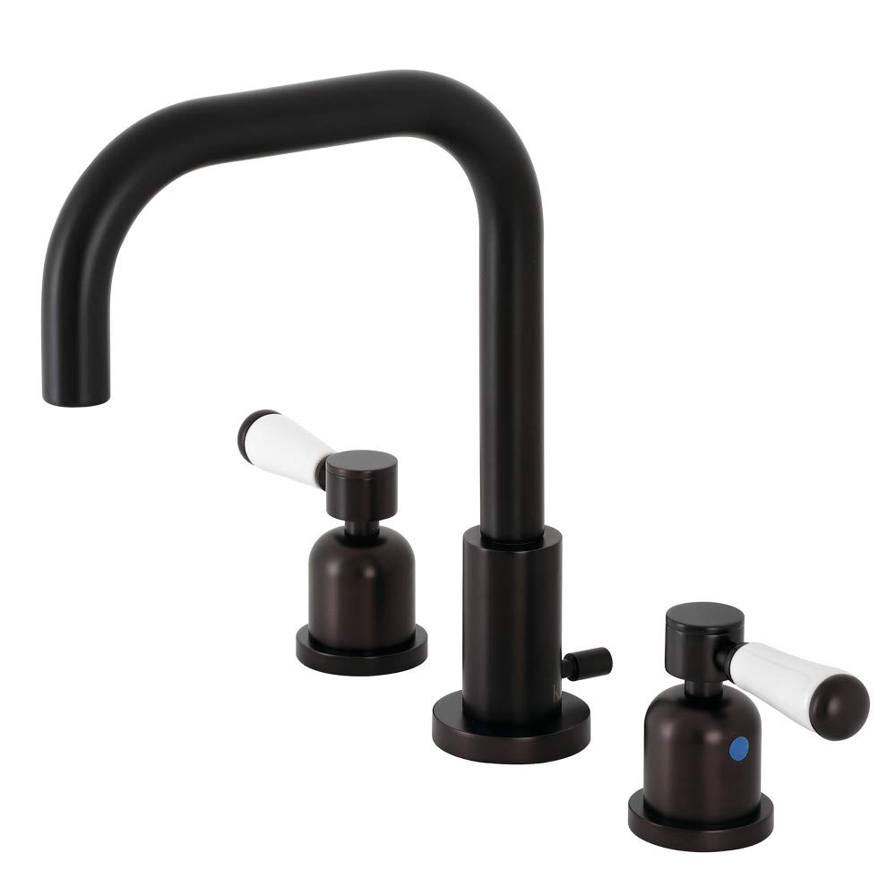Kingston Brass FSC8935DPL Paris Widespread Bathroom Faucet - Oil Rubbed Bronze Finish, 11.06 x 6.81 x 9.5 Inches - Perfect for Modern Bathroom Vanities and Powder Rooms