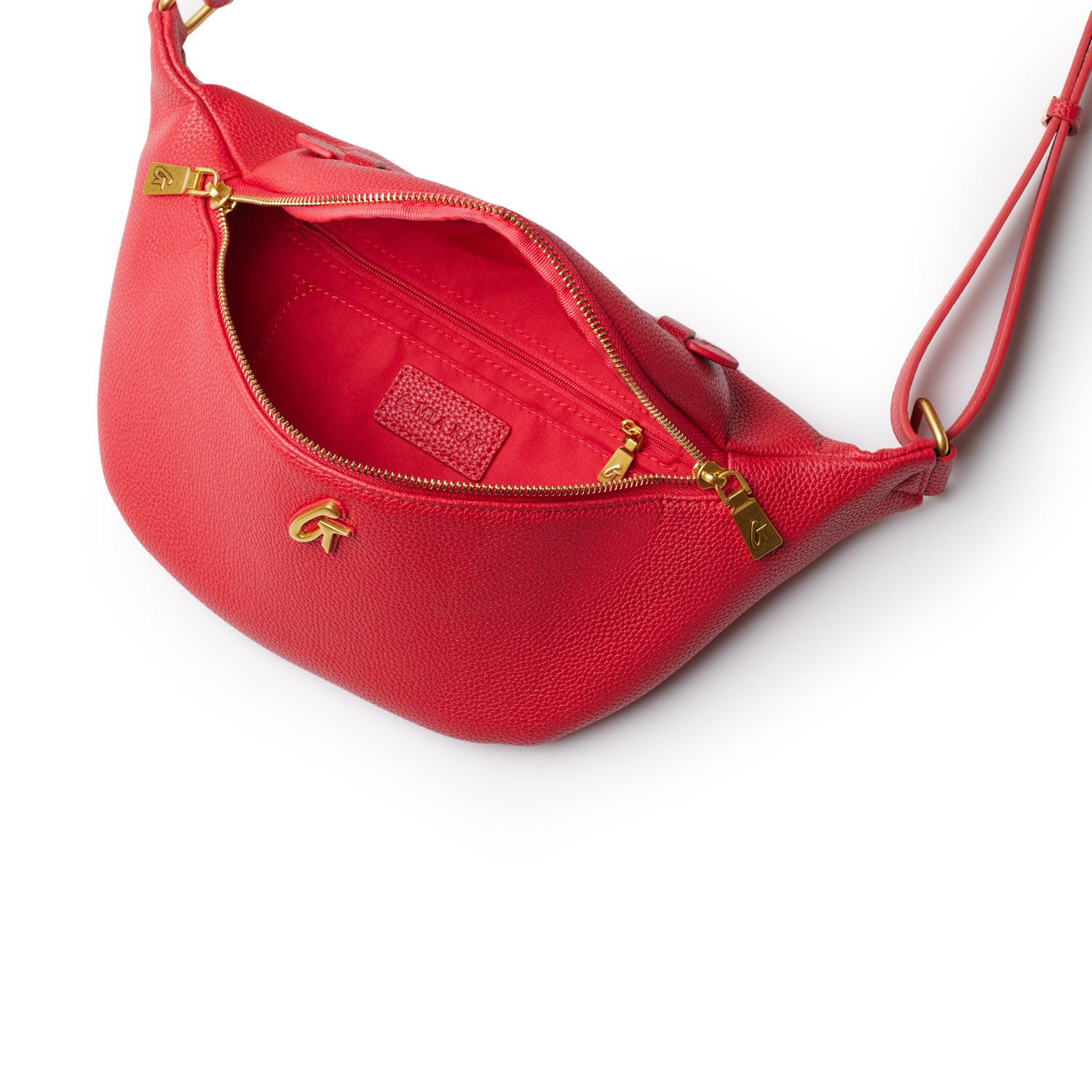 Waterproof Pebble Fanny Pack Waist Bag - Red | Hands-Free Crossbody Bum Bag for Hiking, Travel & Outdoor Activities