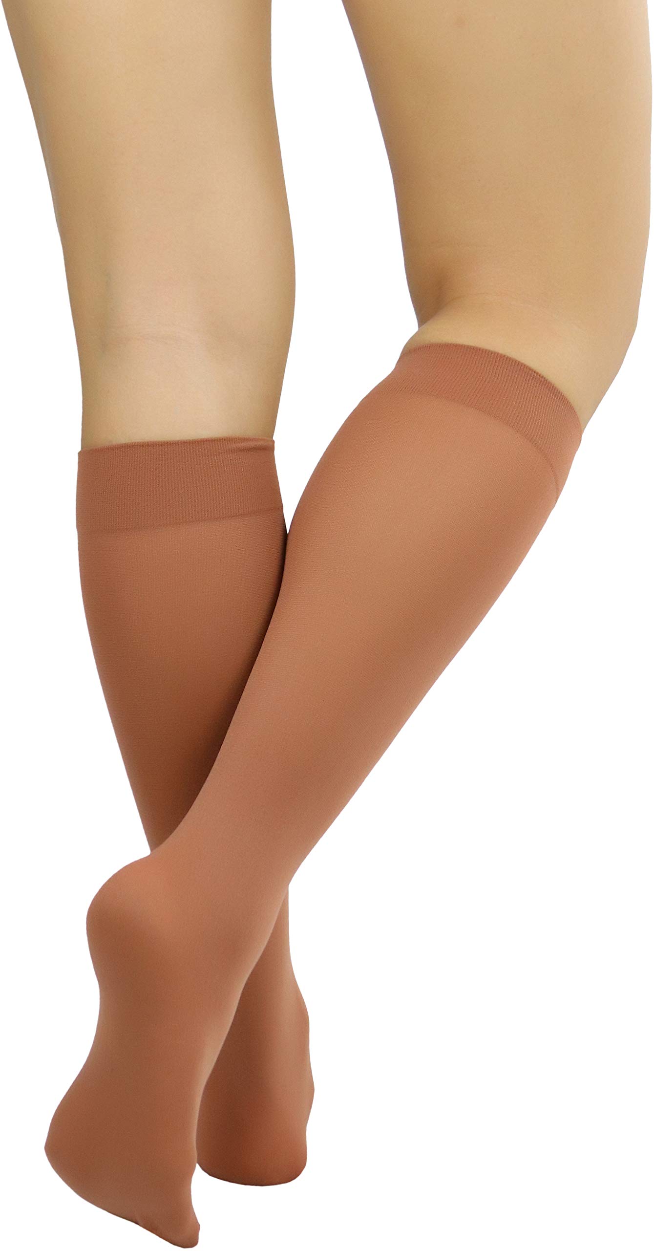 ToBeInStyle Women's Fashion Opaque Nylon Knee High Socks - Warm & Comfortable Winter Socks for Boots, Office Wear & Casual Outfits