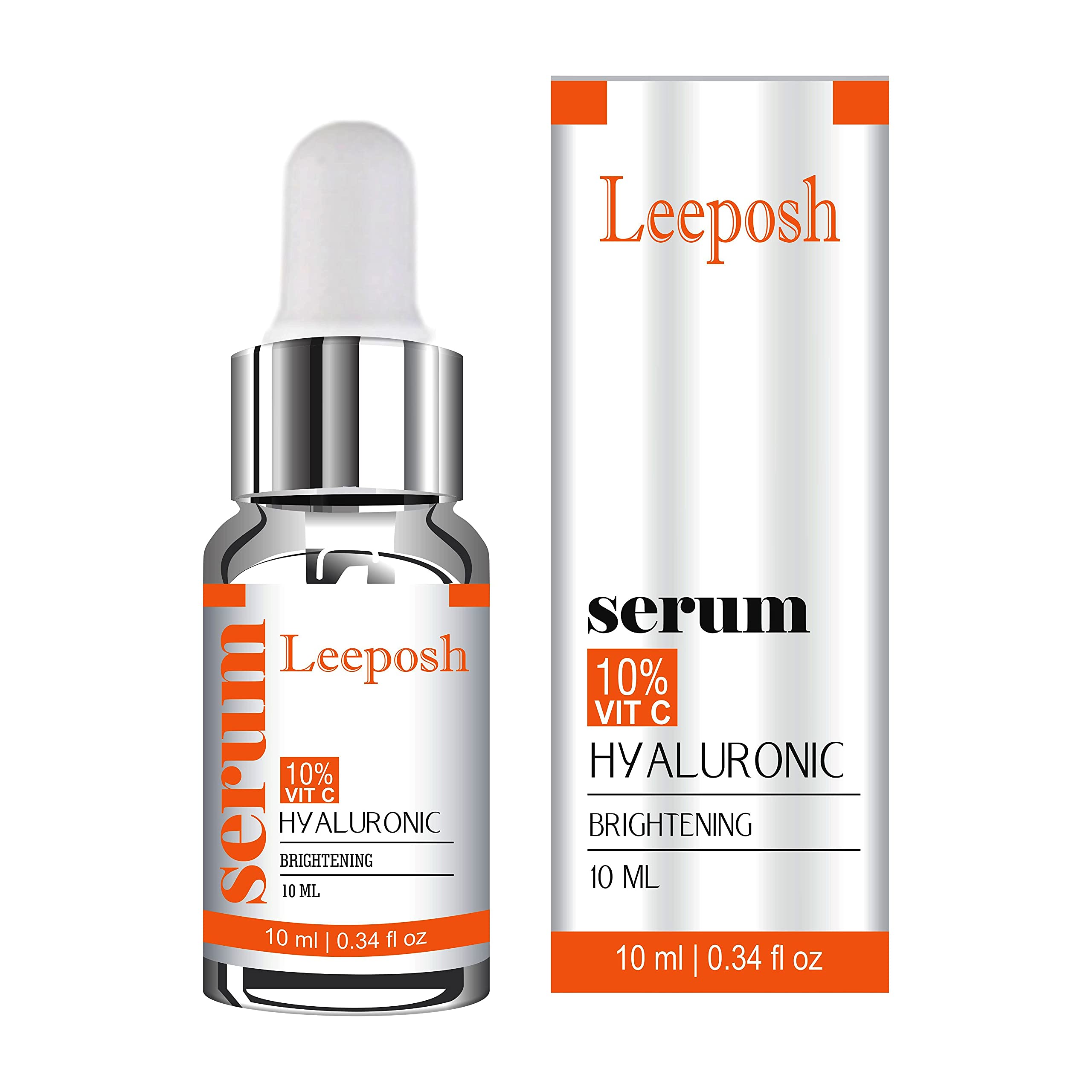 Leeposh Dermaroller Serum with 10% Hyaluronic Acid & Vitamin C - Anti-Aging, Intense Hydration & Moisturizing Face Serum for Glowing Skin | Non-Greasy, Vegan Formula | Perfect for Daily Skincare Routine & Nighttime Rejuvenation