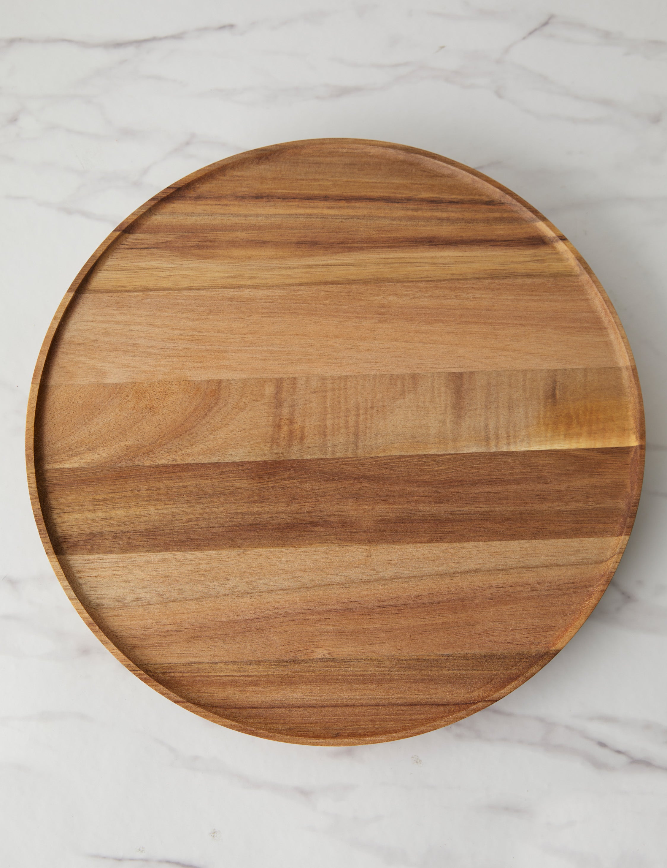 NEAT Method Acacia Wood Turntable - Spinning Lazy Susan for Kitchen, Dining Table, or Pantry Organization | Durable Wooden Storage Solution for Spices, Condiments & Decor