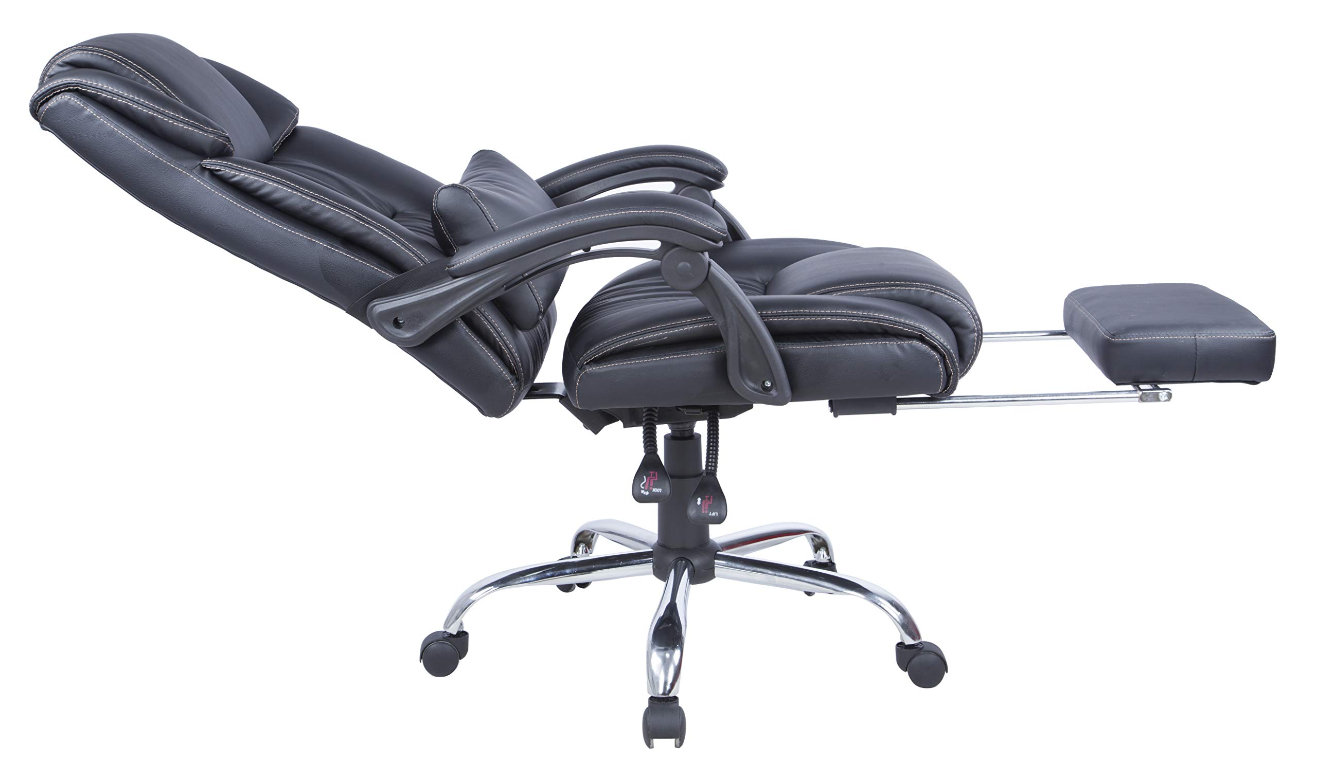 Milan 0027-CCH Ergonomic Office Computer Chair with Adjustable Height - Black, Comfortable Home & Gaming Desk Chair for Long Hours Sitting