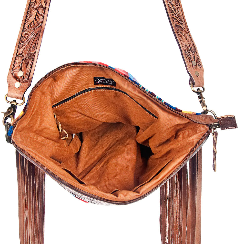 Stylish American Darling Aztec Blue Crossbody Purse for Women - Perfect for Everyday Use, Travel & Casual Outings