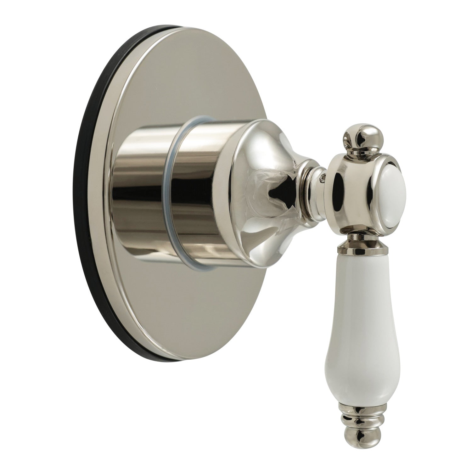 Bel Air KS4036BPL Single Handle 6-Way Diverter Valve with Round Trim Kit in Polished Nickel - Perfect for Shower Systems, Bathtubs & Bathroom Renovations