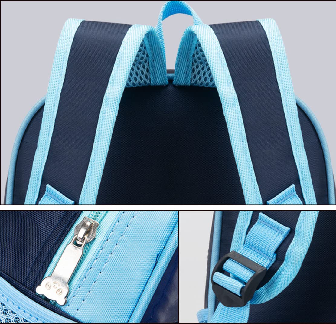 Waterproof Cartoon Police Car Backpack for Toddler Boys & Girls - Durable School Bag for Kindergarten, Daycare & Outdoor Adventures (Blue)