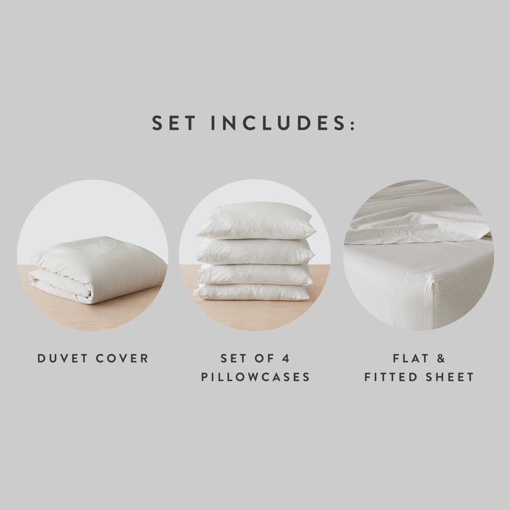 Organic Cotton Bedding Set - Soft & Breathable Resort Style Sheet, Duvet Cover & Pillowcase - Perfect for Luxury Hotels, Vacation Homes & Cozy Bedrooms
